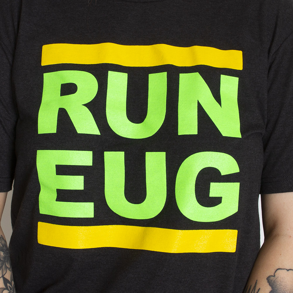 Run EUG, Printed, Crew Neck, McKenzie SewOn, T-Shirt